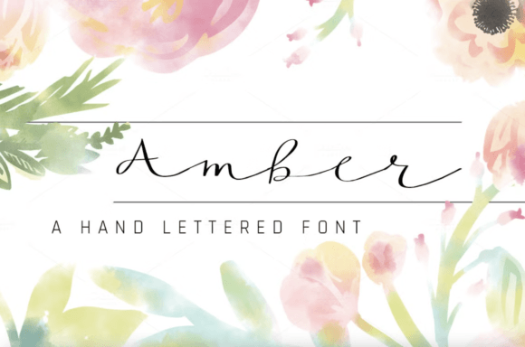 Amber: A Sophisticated Handwritten Font for Digital Design