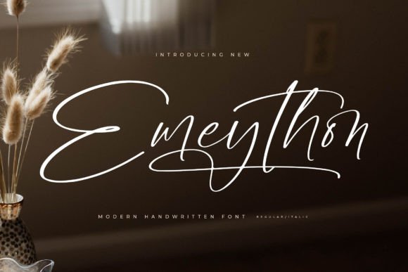 Emeython is a Script Font Built for Serious Projects