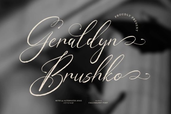 Geraldyn Brushko: A Modern Calligraphy Font for Your Business Brand