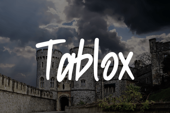 Tablox: A Modern Script Font for Editorial Mood