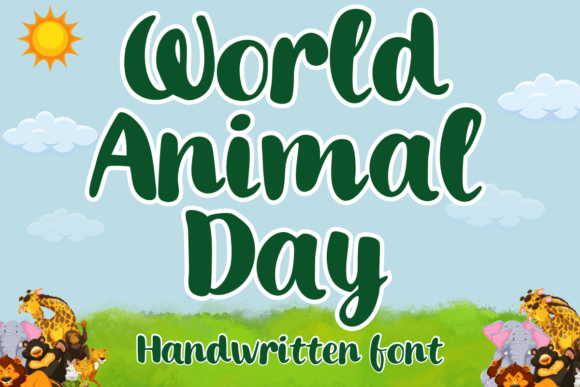 World Animal Day: A Handwritten Font for Editorial Mood